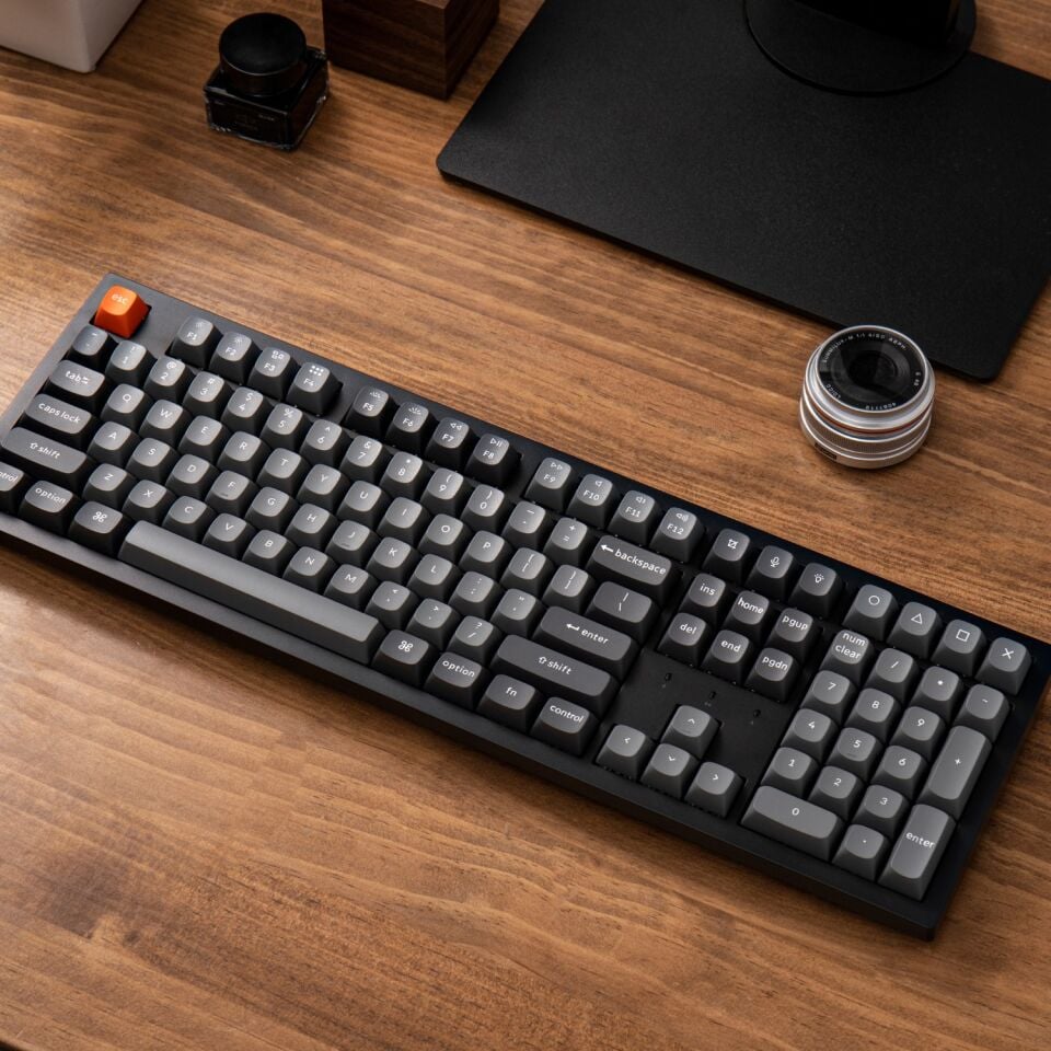 Keychron K10 Max RGB Full Size Kablosuz Mekanik Klavye - Red Switch, İngilizce, Siyah