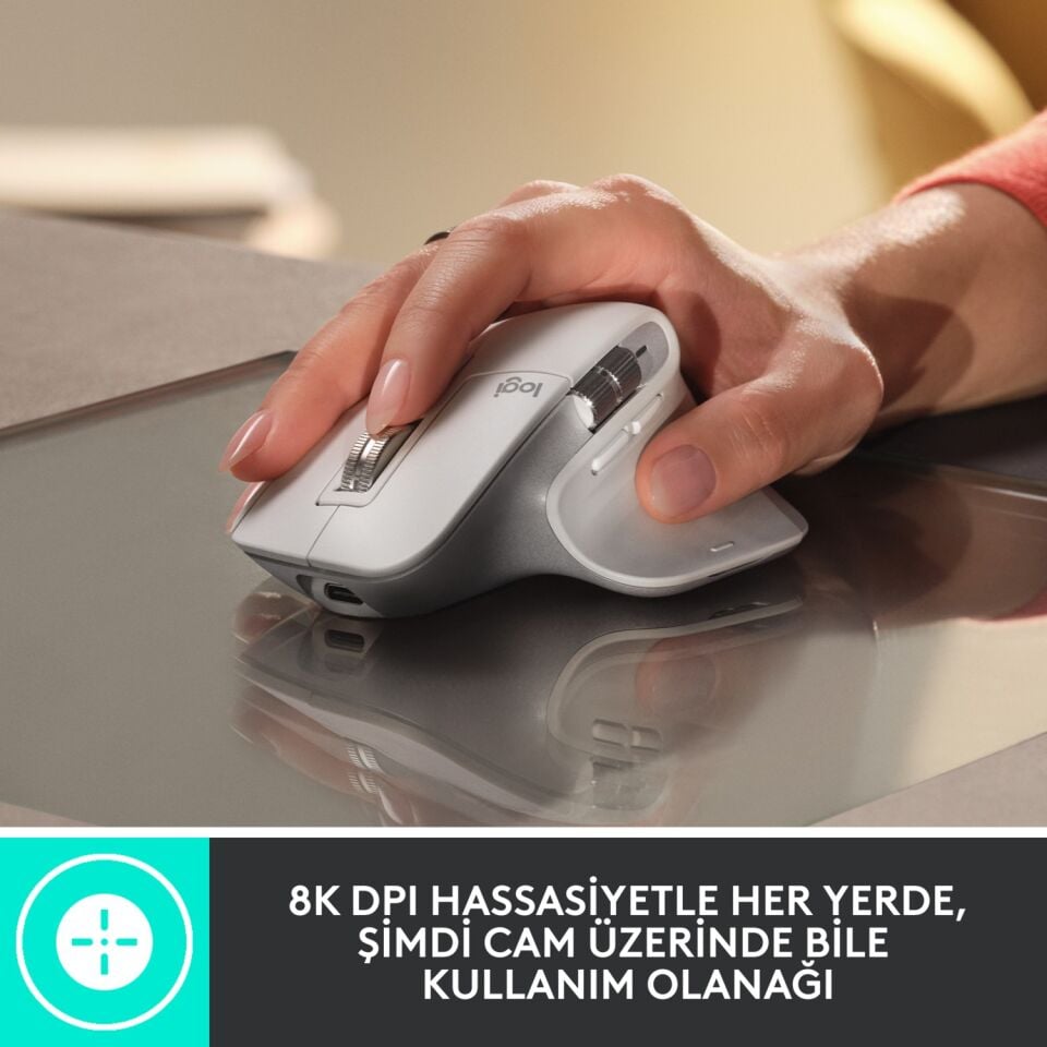 Logitech MX Master 3S 8000 DPI Sessiz Kablosuz Mouse - Grafit