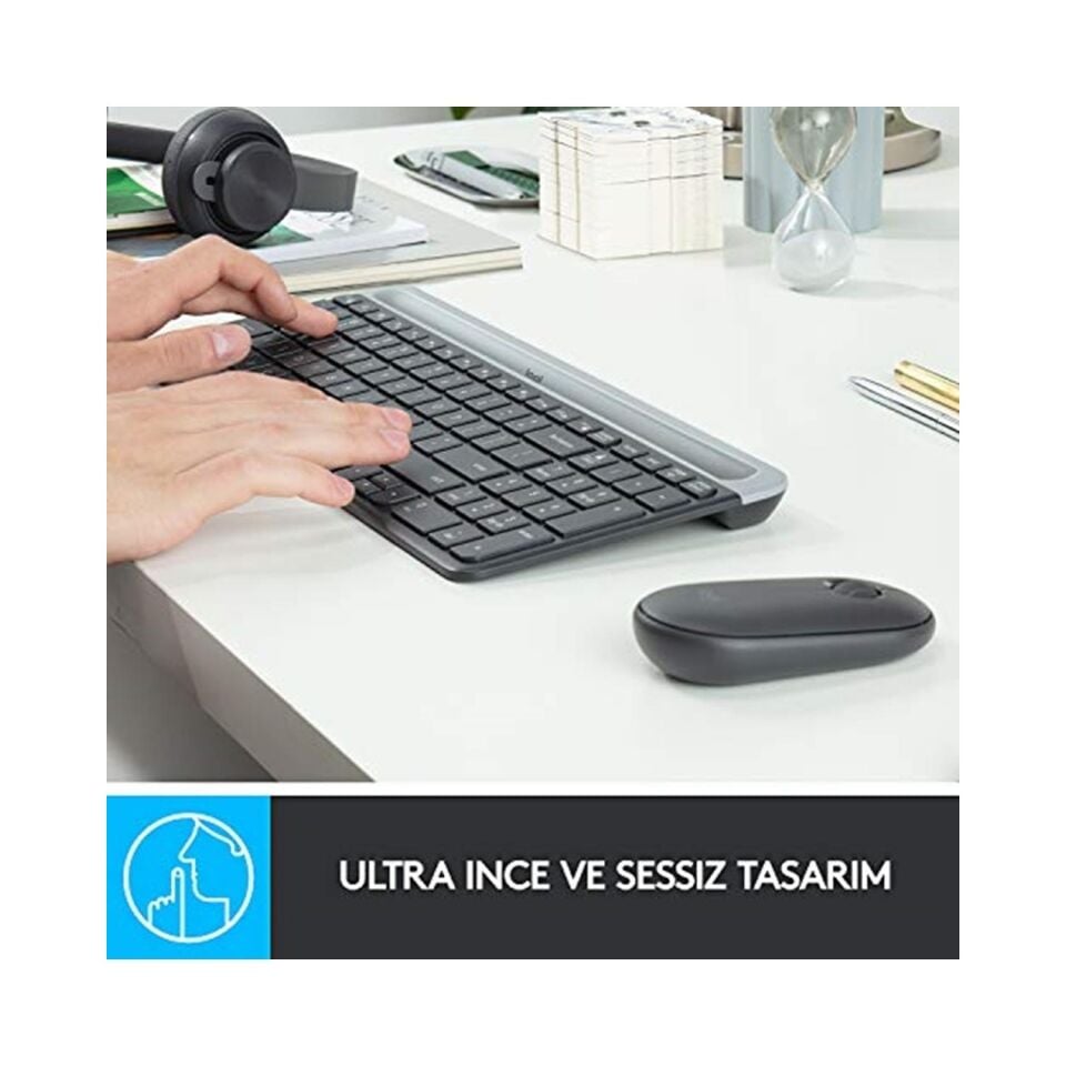 Logitech MK470 Slim Kablosuz Klavye Mouse Seti